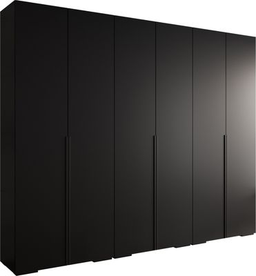 MEBLE KRYSPOL Inova 1 Schrank - 236,7x300x47cm - Schwarz Schwarz Schwarz