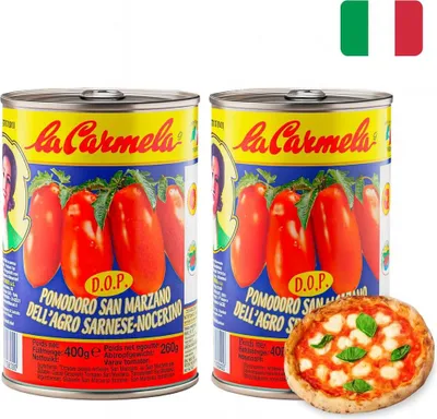 Produktbild von Pomodoro San Marzano geschälte Tomaten 400g x2 - La Carmela