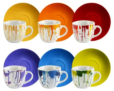 Produktbild von Espressotassen-Set, Porzellan, 90 ml, 6 Stück