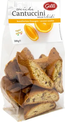 Immagine prodotto di Cantuccini morbidi con arance candite 200 gr. - Gilli