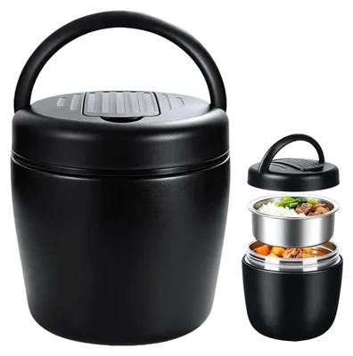 Thermocontainer 1,2 l Edelstahl – Warmhaltebox mit Löffel