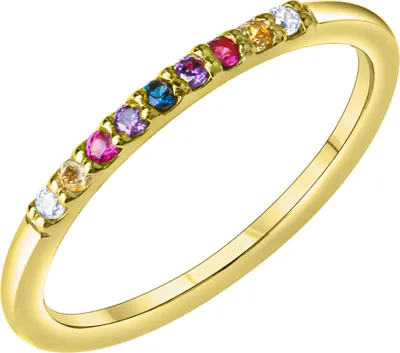 Produktbild von V Ring 925/- Sterling Silber 052 (16,6) Zirkonia bunt 341270080V