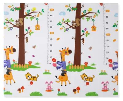 Image de Buxibo - Tapis de jeu double face en mousse - Mousse XPE épaisse - Tapis d'éveil - Tapis de jeu - Tapis de sol - Bébé/Tout-petit & Enfant - Multicolore - XPE-014 - 200 x 180 cm