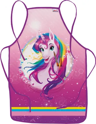 Produktbild von Kinderschürze, ca. 40x60 cm, zum Malen und Basteln, 100% Polyester, Einhornportrait
