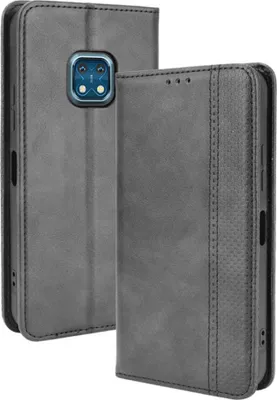 Produktbild von Nokia XR20 Hülle - Coverup Vintage Style Klapphülle - Schwarz