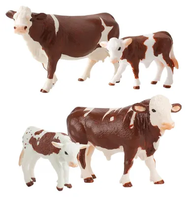 Produktbild von Omgoods – 4 Stück Kuh-Kostüme – Lernspielzeug für Kinder