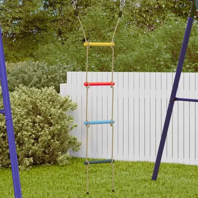 Produktbild von vidaXL Strickleiter für Kinder mit 4 Sprossen Mehrfarbig