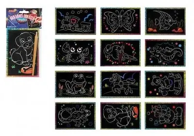 Productafbeelding van Glitterende "Teddies"-krasplaatjes