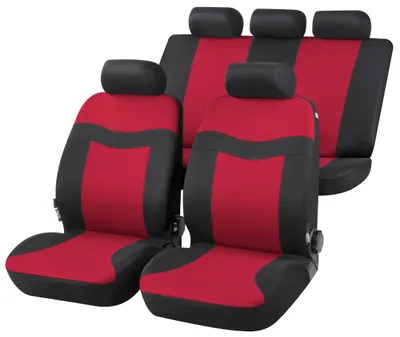 Produktbild von CarComfort Autositzbezug Rockford Komplettset rot, 13415