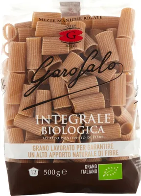 Zdjęcie produktu dla Makaron Integrale mezze maniche rigate G 500g - Garofalo