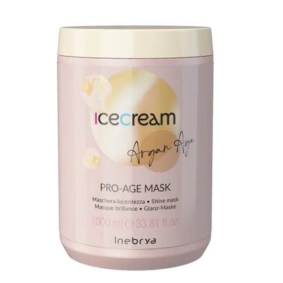 Productafbeelding van Inebrya Ice Cream Argan Age, glanzgevende haarmasker met arganolie, 1000 ml