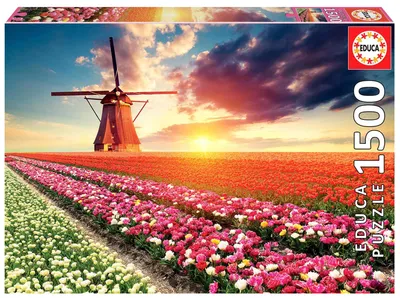 Produktbild von Educa - Tulpen Landschaft 1500 Teile Puzzle