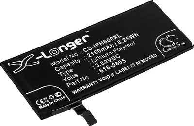 Obrázok produktu pre TECHTEK Batéria kompatibilná s [Apple] A1549, A1586, A1589, iPhone 6 nahrádza 616-0804, pre 616-0805, pre 616-0806, pre 616-0809
