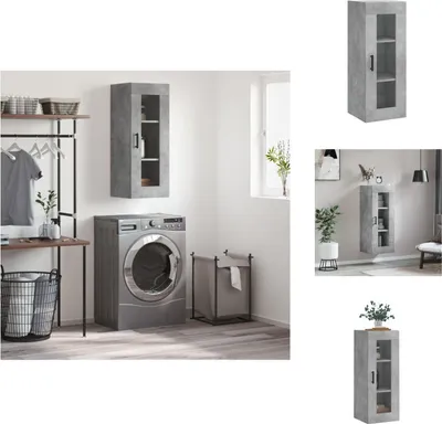 Produktbild von vidaXL Wandschrank Betongrau 34,5x34x90 cm -  Sideboards