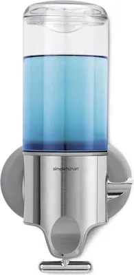 Produktbild von simplehuman Einzelspender mit Wandhalterung, Edelstahl - 444ml - 4x4x33,8 cm; BT1034