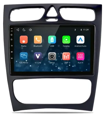 Produktbild von 9 Zoll Plug & Play Autoradio für Mercedes Benz CLK W209 C209 2002-2004 CarPlay Android Auto Bluetooth Navigation Lenkradsteuerung Linux