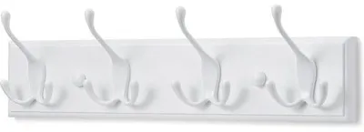 Produktbild von Famanu Wandgarderobe Weiß 4 Haken 42 cm