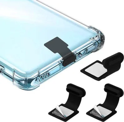 Zdjęcie produktu dla Zatyczki ochronne USB-C, czarne, zestaw 3 sztuki
