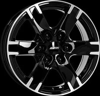 Produktbild von 17 Zoll Alufelge ALUTEC Titan 17"x7.5" 6x114.3 PCD ET39 66.10mm Felge Schwarz Frontpoliert