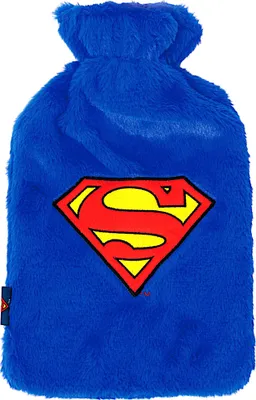Produktbild von Superman Wärmflasche 1,5 L mit weichem Plüschbezug- Kinder Wärmflasche