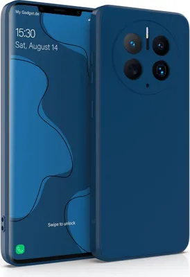 Produktbild von MyGadget Silikon Hülle Kompatibel mit Huawei Mate 50 Pro - robuste Schutzhülle TPU Case Slim Silikonhülle - Back Cover Kratzfest Handyhülle - Matt Dunkelblau