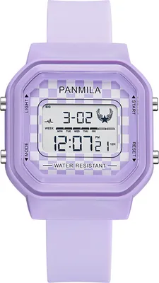 Produktbild von Alienwork Kids Digital Kinderuhr Jungen Mädchen Violett Silikon-Armband Kalender Chronograph Multi-funktion Sportlich