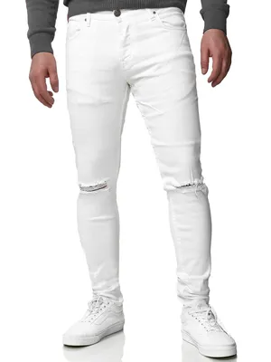 Immagine prodotto di Tazzio Jeans da uomo skinny fit con effetto destroyed A100 Bianco 32