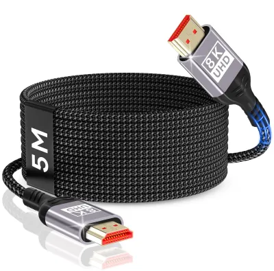 Produktbild von 8K HDMI 2.1 Kabel, 5 Meter, für 4K@144Hz/120Hz und 8K@60Hz
