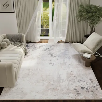 Obrázek produktu pro Koberec Tapiso ASH s krátkým vlasem, protiskluzový, potištěný, snadná údržba, moderní 80 x 150 cm