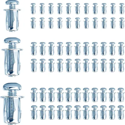 Produktbild von 50 Stück Innensechskantmuttern, M4+M5+M6 Hohlwanddübel, Spreizmuttern, Hohlwanddübel, Metallstopfen, Hohlwanddübel