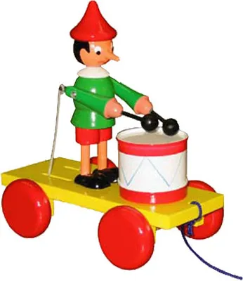 Produktbild von Nachziehspielzeug Pinocchio mit Trommel