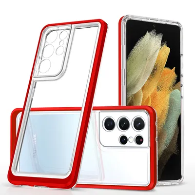 Produktbild von Hybrid Case 3 in 1 für Samsung Galaxy S23 Ultra - Rot KP24726