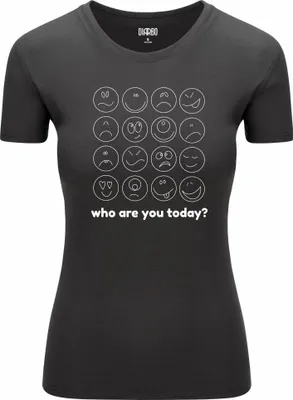 Obrázek produktu pro Diarbo dámské tričko s vtipným potiskem Who are you today? Tmavě šedá velikost M