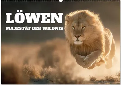 Produktbild von Löwen - Majestät der Wildnis (Wandkalender 2026 DIN A2 quer), CALVENDO Monatskalender