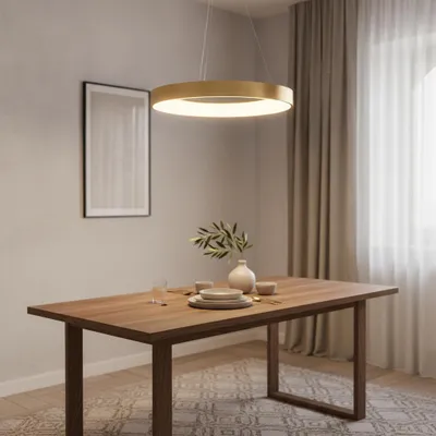 Productafbeelding van Hanglamp Rando Thin goud Ø 60cm, AI-gegenereerde afbeelding