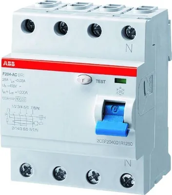Produktbild von ABB F204A-40/0.03 40A 30mA prúdový chránič RCD 4-pólový
