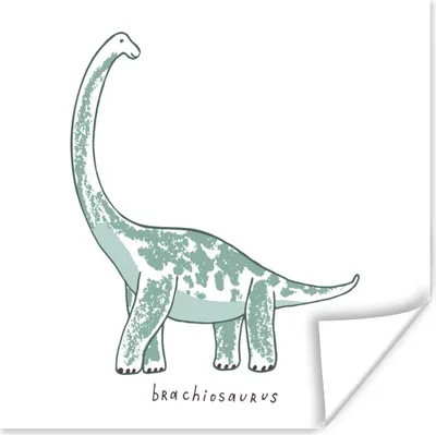 Produktbild von MuchoWow® Poster Kinderzimmer - Dinosaurier - Brachiosaurus - Junge - Mädchen - Kinder 50x50 cm - Wohnzimmerdekoration