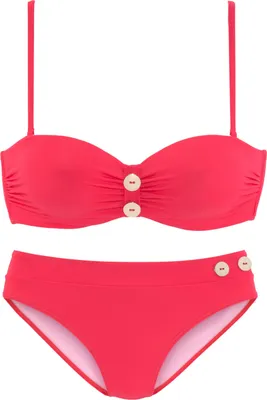 Produktbild von VIVANCE Bügel-Bandeau-Bikini knallrot Größe 36 Cup C