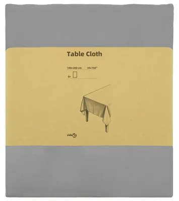 Produktbild von vidaXL Tischdecke 5 stk. Rechteckig Hellgrau 140 x 260 cm Polyester