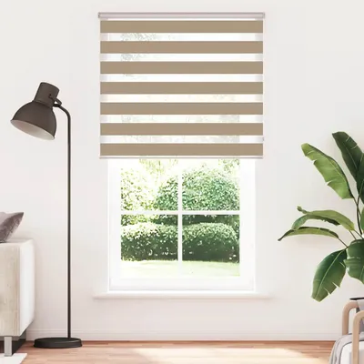 Produktbild von vidaXL Doppelrollo Sandbraun 135x230 cm Stoffbreite 130,9 cm Polyester