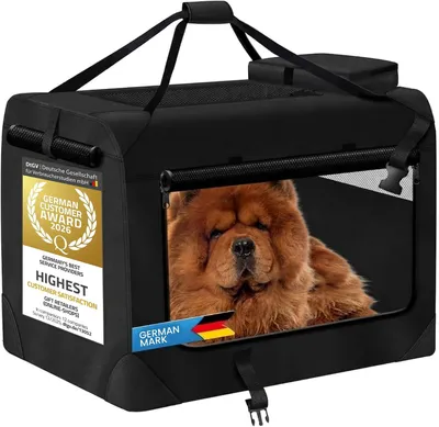 Image de Cage de transport pliable pour chiens, taille XL, 82 x 60 x 60 cm