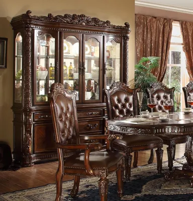 Produktbild von Vitrinen Glas Bar Schrank Haus Barock Schränke Wand Regal Holz Vitrine Möbel neu