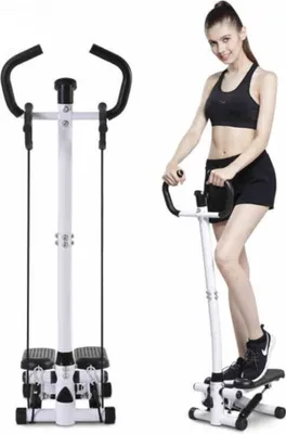 Produktbild von Swing Side Stepper mit verstellbarem Haltegriff Trainingsbändern Up-Down-Side-Stepper für Fitness training Schwarz