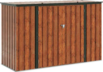 Produktbild von vidaXL Gartenlagerbox Braun 214 x 82 x 132 cm Stahl