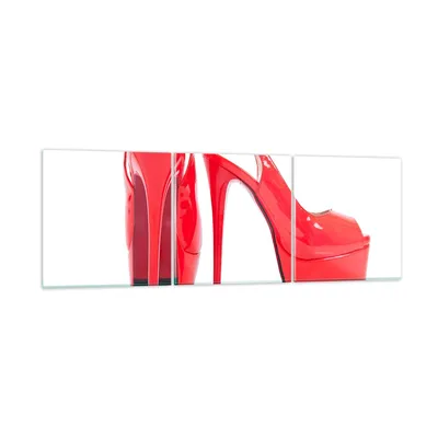 Produktbild von Bilder auf glas - Ferse Schuhe Frauen Mode - 120x40cm - Glasbilder - Wandbilder - Kunstdruck - zum Aufhängen bereit - Wanddekoration aus Glas - Glas Bilder - Wandbild auf Glas - GCA120x40-2401
