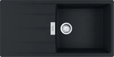 Produktbild von Franke Maris CNG 211-100 Einbauspüle Black Matt Fragranit für Unterschrank ab 60 cm, Drehknopf - INKL.