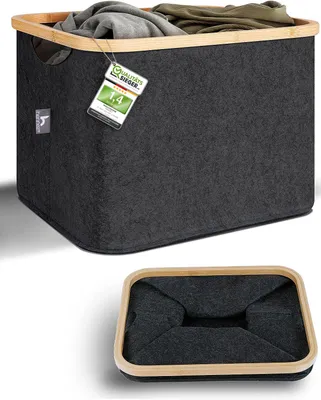 Productafbeelding van HENNEZ 15904, Badkamerorganizer, Zwart, Bruin, Bamboe, 40 kg, Duitsland