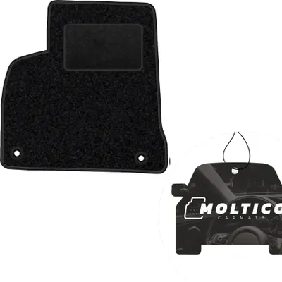 Produktbild von moto-MOLTICO Fahrer Fußmatte Auto Velours Fahrerseite Autoteppiche Schwarz Fahrermatte 1-teilig passend für Peugeot 5008 2006-2012