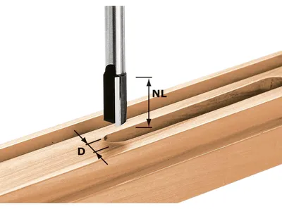 Image de Fraise à rainurer Festool HW, queue de 8 mm, HW S8 D15/20 | 490965