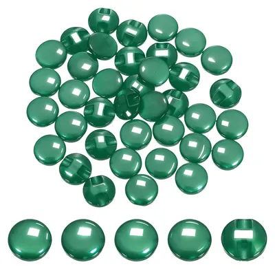 Harzknöpfe 100 Stück, 12,5 mm, grün, Perlmutt-Katzenauge, rund